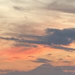 夕方富士山