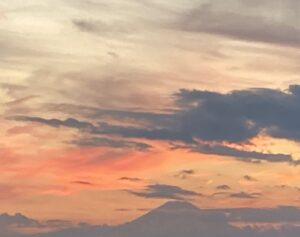 夕方富士山