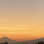 夕焼け富士山