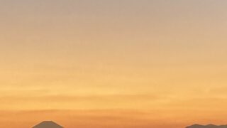 夕焼け富士山